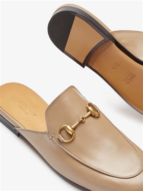 gucci black flat mules|gucci princetown mule beige.